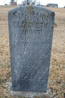 Mary Ann Elizabeth <I>Montgomery</I> Short 