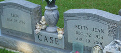 Betty Jean <I>Amerson</I> Case 