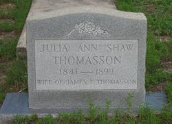 Julia Ann <I>Shaw</I> Thomasson 