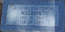 Julia Melvina <I>Clinger</I> Willbanks 
