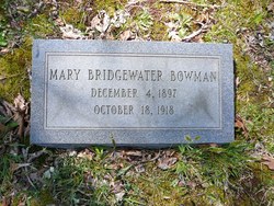 Mary <I>Bridgewater</I> Bowman 