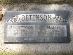 Jean <I>Heywood</I> Betenson 