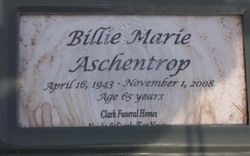 Billie Marie <I>Moore</I> Aschentrop 