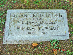 Susannah “Susan” <I>Crutchfield</I> McClain-Bowman 