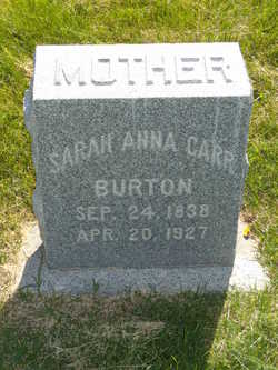 Sarah Anna <I>Garr</I> Burton 