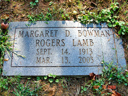 Margaret Dean <I>Bowman</I> Lamb 