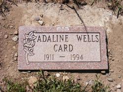 Adaline <I>Wells</I> Card 