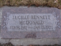 Lucille <I>Bennett</I> McDonald 