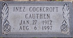 Inez <I>Cockcroft</I> Cauthen 
