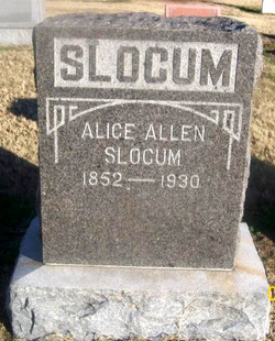 Alice Marie <I>Allen</I> Slocum 