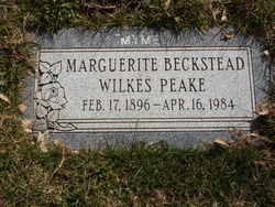 Marguerite Marie <I>Beckstead</I> Peake 