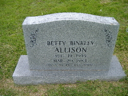 Betty L <I>Timmons</I> Binkley Allison 