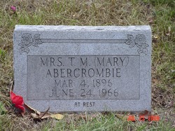 Mary Martha <I>Matthews</I> Abercrombie 