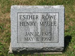 Esther <I>Rowe</I> Henry Magee 