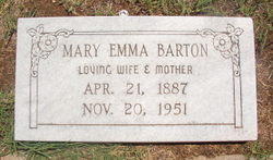 Mary Emma <I>Stone</I> Barton 