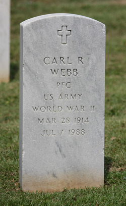 PFC Carl R Webb 