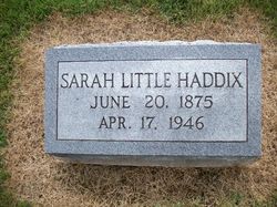 Sarah Jane “Sally” <I>Little</I> Haddix 