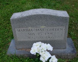 Martha Jane <I>Pratt</I> Golden 