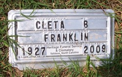 Cleta Mae <I>Baker</I> Franklin 