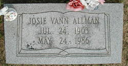 Josie <I>Vann</I> Allman 