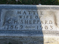 Martha Ellenor “Mattie” <I>Flesher</I> Sheppard 