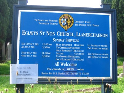 Eglwys St Non Churchyard, Llanerchaeron