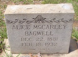 Alice Odavia <I>McCarley</I> Bagwell 