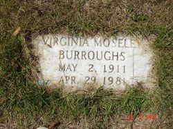 Virginia <I>Moseley</I> Burroughs 