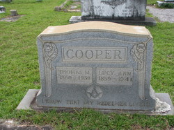 Lucy Ann <I>Curlee</I> Cooper 