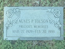 Agnes Parthenia <I>Wilson</I> Tolson 