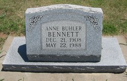 Anne <I>Buhler</I> Bennett 