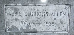 Abbie E. Griggs <I>Hysler</I> Allen 