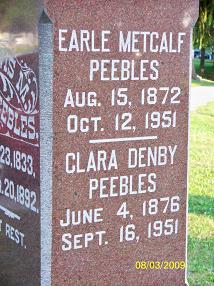 Earle Metcalf Peebles 