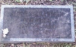 Alice Boyd <I>McKeithen</I> Persons 