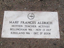 Mary Frances <I>White</I> Aldrich 