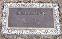 Vernrose “Rose” <I>Sigler</I> Lanier 