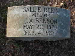Sallie Louella <I>Reed</I> Benson 