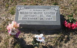Mildred Marie <I>Chastain</I> Gunter 