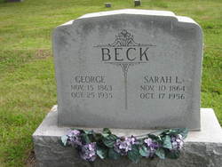 Sarah Louise <I>Hall</I> Beck 
