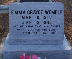 Emma Grayce <I>Tremain</I> Wemple 