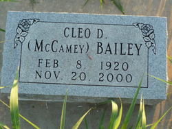 Cleo Doreen <I>McCamey</I> Bailey 