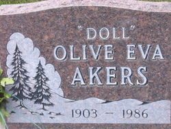 Olive Eva “Doll” <I>Cartwright</I> Akers 
