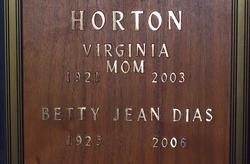 Virginia <I>Dias</I> Horton 
