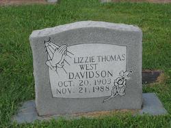 Lizzie “Betts” <I>Thomas</I> Davidson 