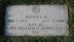 Violet Irene “Viola” <I>Egan</I> Anderson 