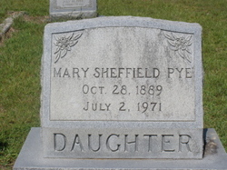Mary <I>Sheffield</I> Pye 