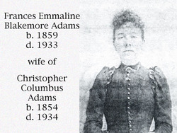 Frances Emmaline <I>Blakemore</I> Adams 