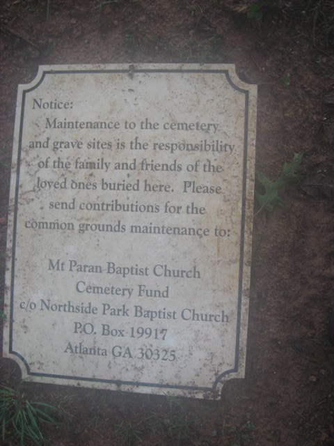 Mount Paran Baptist Church Cemetery