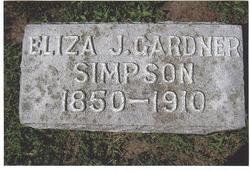 Eliza Jane <I>Gardner</I> Simpson 