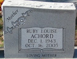 Ruby Louise <I>May</I> Achord 